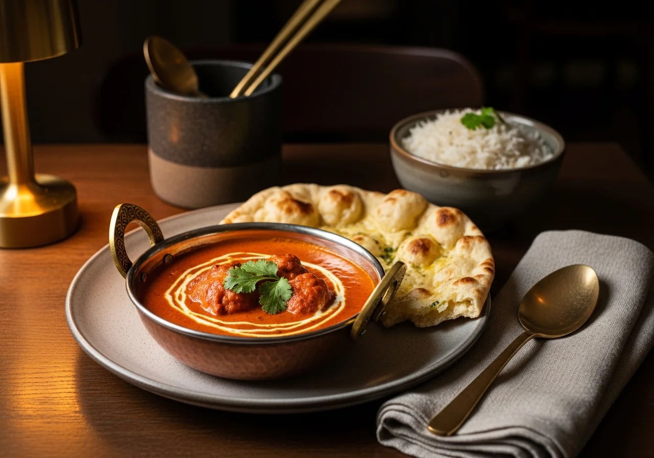 Butter Chicken with butter naan